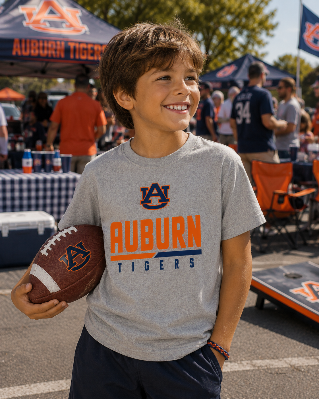 AUBURN SPLIT TEE